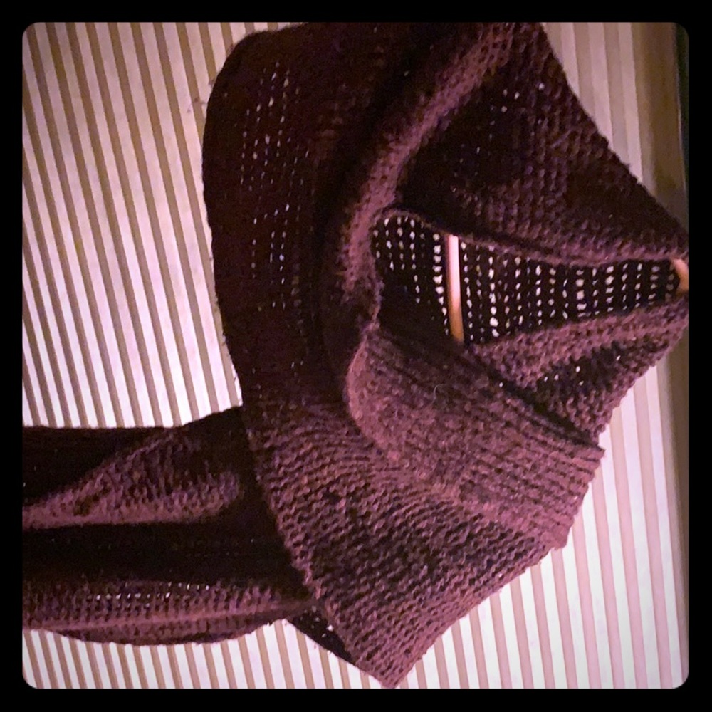 Free people, long large crochet scarf